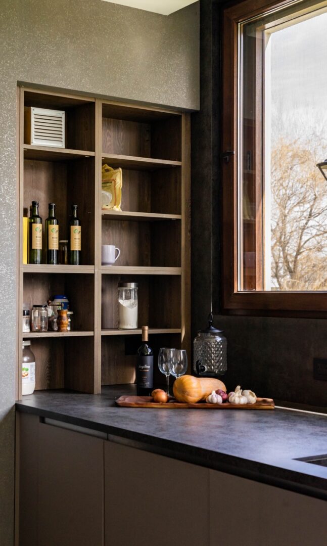 Detalle de cocina de quincho Johnson Amoblamientos